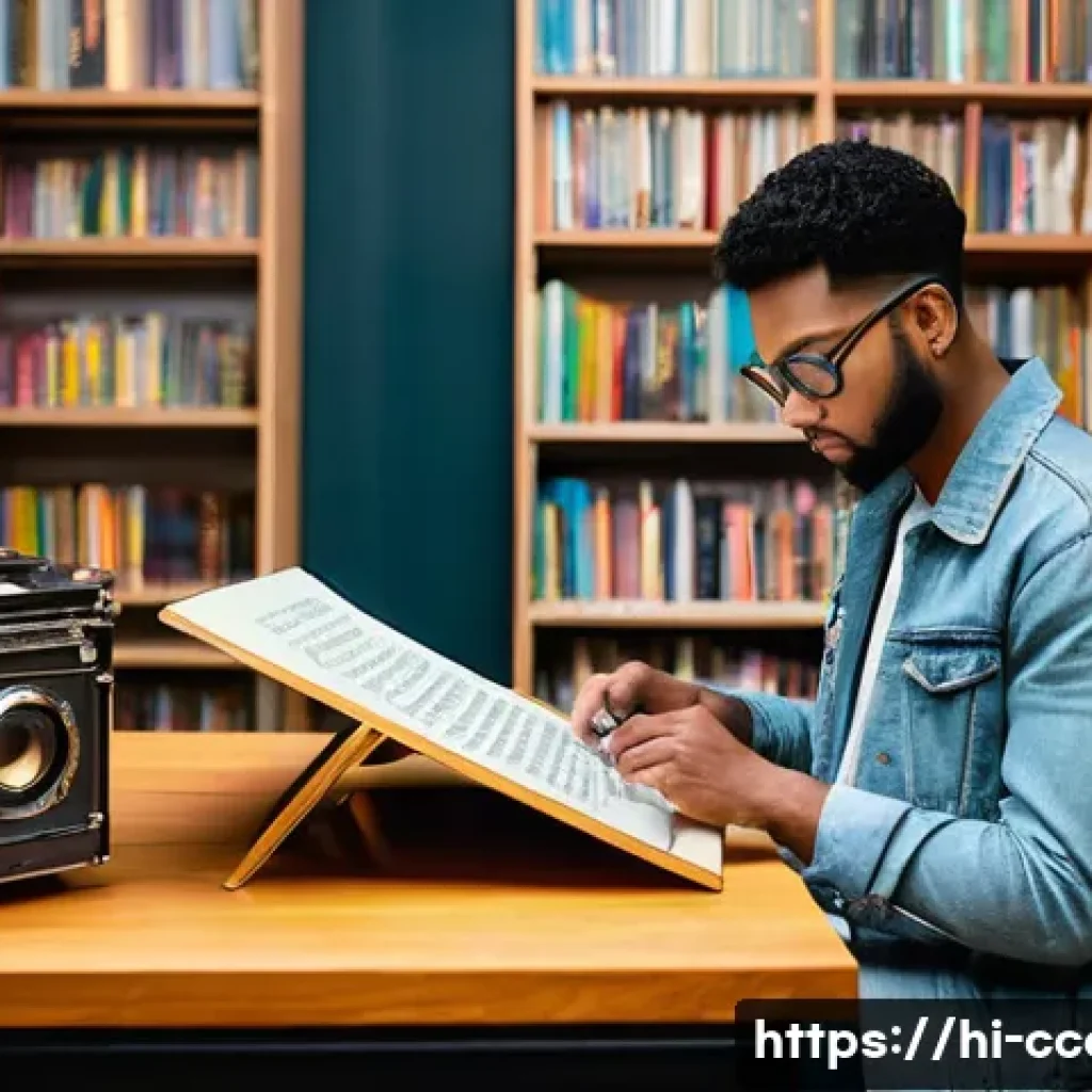 문화콘텐츠 기획사 이직 성공 비결 - **Prompt:** A diverse young adult, approximately 20-25 years old, casually yet stylishly dressed in ...