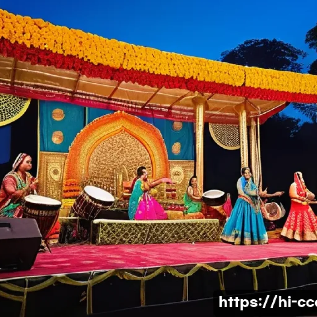 문화콘텐츠 기획과 이벤트 기획의 차이 - A vibrant traditional Indian folk music festival scene featuring diverse performers in colorful ethn...