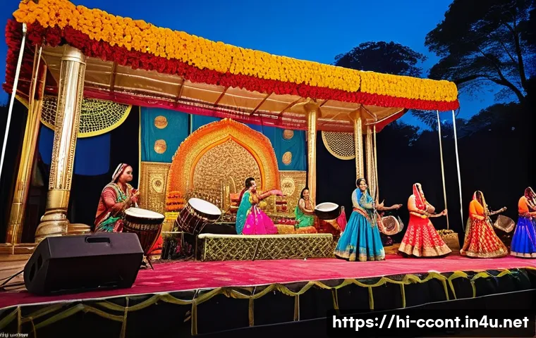 문화콘텐츠 기획과 이벤트 기획의 차이 - A vibrant traditional Indian folk music festival scene featuring diverse performers in colorful ethn...